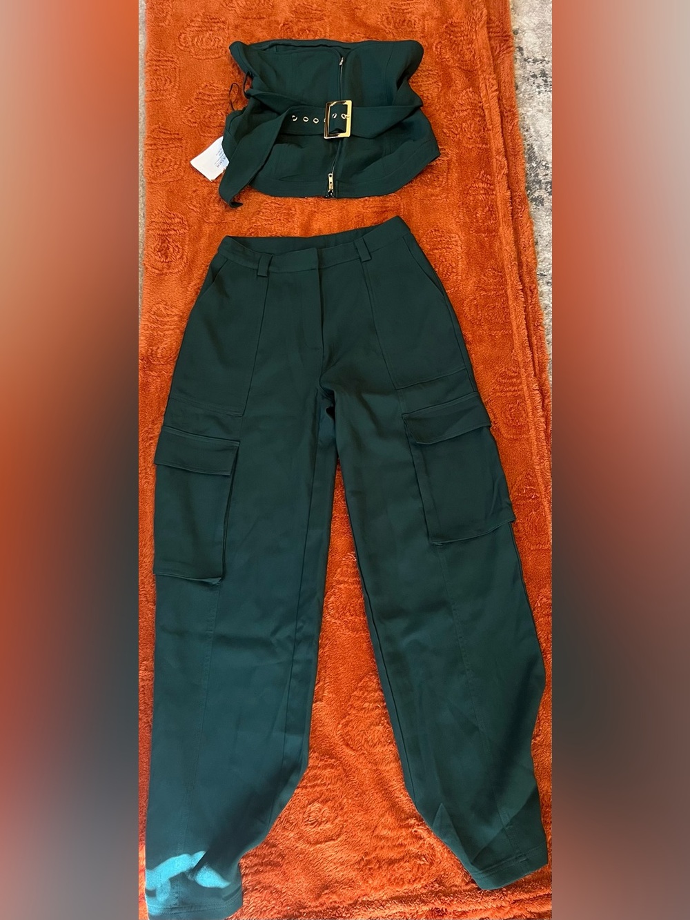 Stylish Green Pant Set - Picture 3 of 4